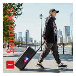 Power Audio Opticum Party Box SOUND X3 Radio FM Mikrofon Karaoke Bluetooth Czarny