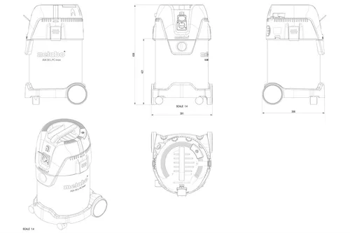 Odkurzacz Metabo ASA 30 L PC Inox