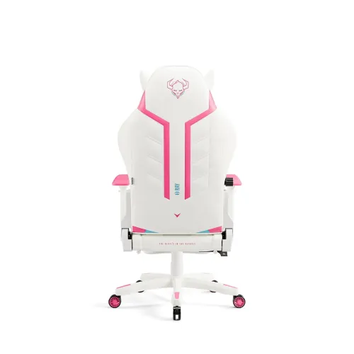 Fotel Diablo Chairs X-Ray 2.0 Small do 90kg Skóra ECO Biało-różowy