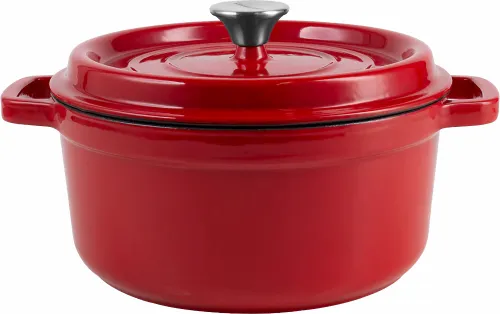 Garnek żeliwny VINTAGE CUISINE VC2P2218RF20CP Czerwony 2.2L