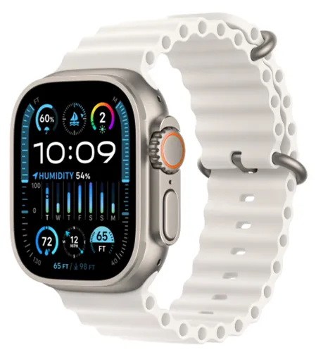 Apple Watch Ultra 2 GPS + Cellular 49mm koperta tytanowa + opaska Ocean (biały) (CPO)