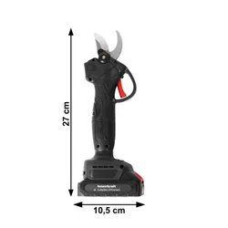 Ogrodowy sekator akumulatorowy elektryczny do gałęzi 2 akumulatory czarny