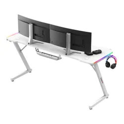 Biurko gamingowe HUZARO Hero 4.8 RGB Biały