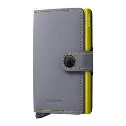 Kompaktowy portfel RFID Secrid Miniwallet Matte - grey / lime