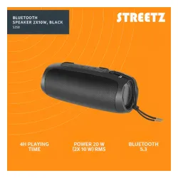Głośnik mobilny STREETZ S350 Czarny