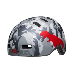 Kask rowerowy dziecięcy Bell Lil Ripper Jr matte gray silver/camosaurus