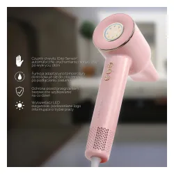 Suszarka do włosów Zehnder Flavia Jonizacja Dyfuzor Zimny nawiew 1600W 3 prędkości 3 temperatury Różowy