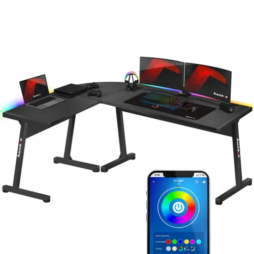 Biurko gamingowe HUZARO Hero 6.0 RGB Czarny