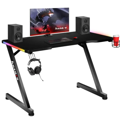 Biurko Huzaro Hero 2.5 RGB LED 120cm Czarny