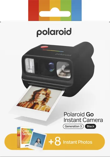 Aparat natychmiastowy POLAROID Go Gen 3 Czarny + kolorowe wkłady (8 szt.)