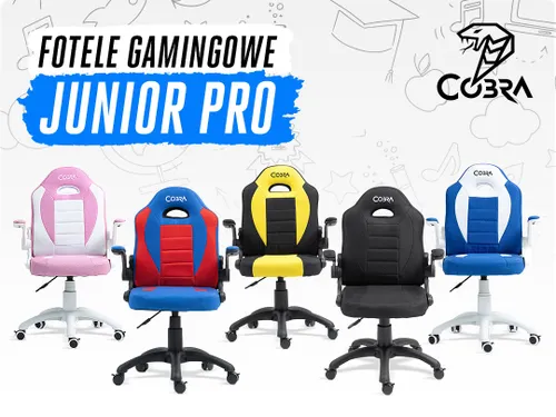 Fotel COBRA Junior Pro CRF2301 7.1T Czerwono-niebieski