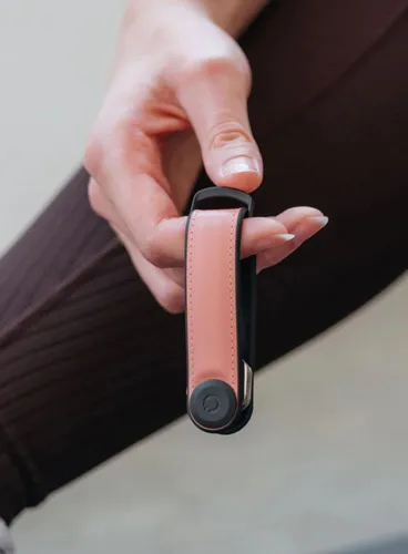Skórzane etui organizer na klucze Orbitkey Hybrid Leather - pastel pink