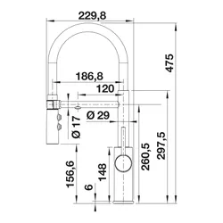 Bateria BLANCO Catris-S Flexo Filter 526705 Chrom