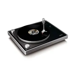 Gramofon Lenco L-455BK Manualny Napęd paskowy, Przedwzmacniacz Czarno-srebrny