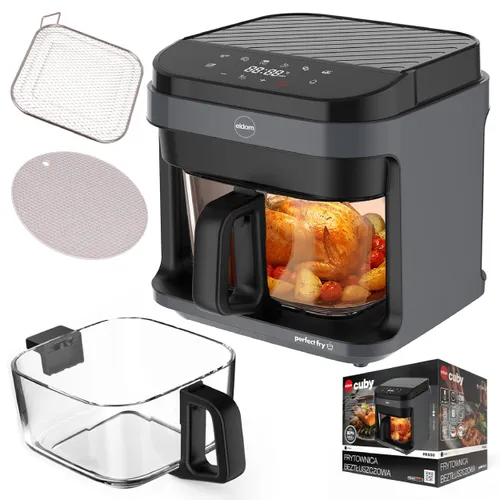 Air Fryer Frytkownica beztłuszczowa ELDOM FR500 5.5l z okienkiem do obserwacji postępów