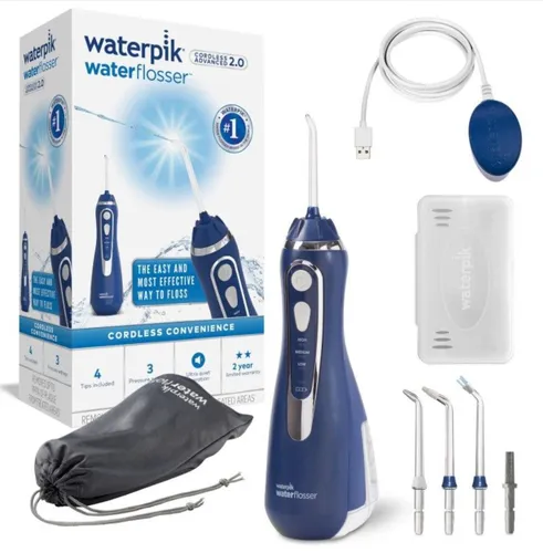 Irygator bezprzewodowy WATERPIK WP-583 Cordless Advanced 2.0 Granatowy + 4 końcówki