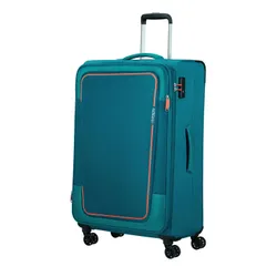 Большой расширяемый чемодан American Tourister Pulsonic-stone teal