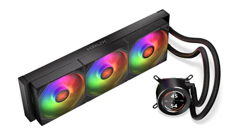 Chłodzenie Krux HydroGlance 360 ARGB LCD Czarny