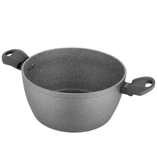 Garnek aluminiowy z pokrywką FLORINA LAVA GRAFITOWY 4,5 l