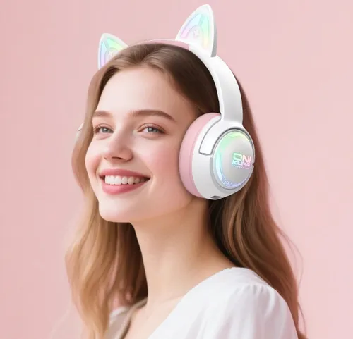 Słuchawki ONIKUMA GT838 Nauszne Biało-różowy