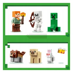 LEGO Minecraft 21593 Przetrwanie pierwszej nocy, zestaw klocków 8+