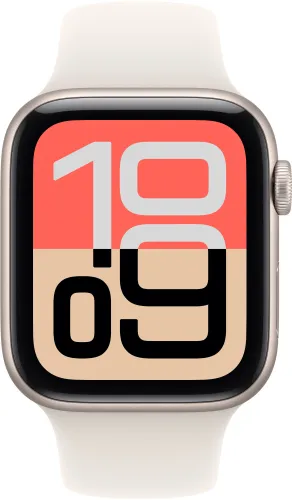 Apple Watch SE 3gen GPS 40mm koperta z aluminium (księżycowa poświata) + pasek sportowy rozmiar S/M (księżycowa poświata) 2025