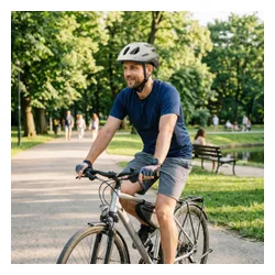 Kask rowerowy VAYOX Active VA0424WBL Biało-czarny MTB z lampką (rozmiar L)