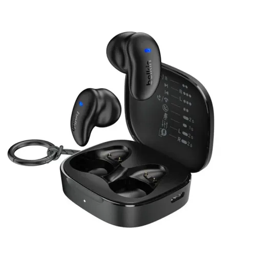 Słuchawki bezprzewodowe Belkin SoundForm Anywhere Douszne Bluetooth 5.4 Czarny