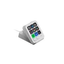Konsola programowalna Logitech MX Keypad z klawiszami LCD do sterowania AI i aplikacjami Jasnoszary