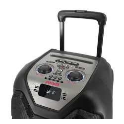 Power Audio Aiwa KBTUS-500 50W Bluetooth Radio FM Mikrofon Karaoke Czarny