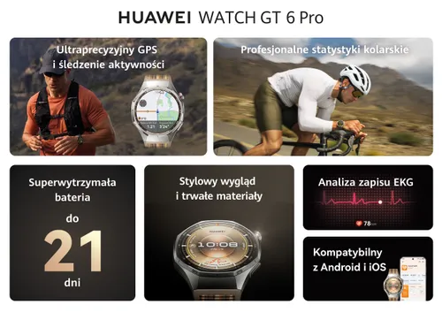 Smartwatch HUAWEI Watch GT 6 Pro Active 46mm Czarny