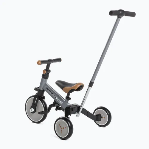 Rowerek biegowy trójkołowy Milly Mally 4w1 Optimus Plus grey
