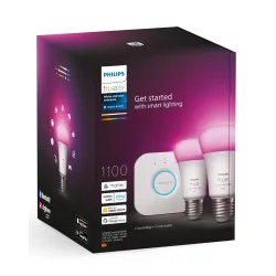 Żarówka LED Philips Hue White and Colour Ambiance E27 2 szt. + mostek