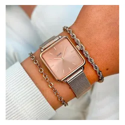 Cluse La Tétragone Cw0101207009 Mesh Full Rose Gold Colou Saati