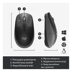 Myszka Logitech M190 Czarno-szary