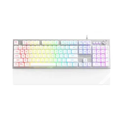 Klawiatura membranowa Krux Frost Silver-White RGB Biały