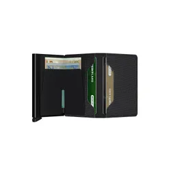 Küçük RFID Cüzdan Gizli Slimwallet Karbon-Siyah