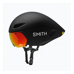 Kask rowerowy Smith Jetstream TT matte black/chromapop red mirror/clear