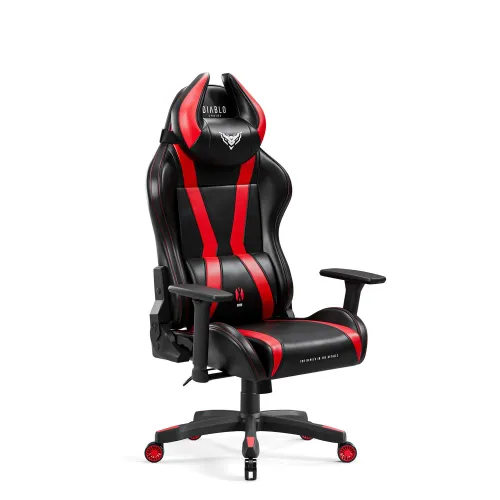 Fotel Diablo Chairs X-Horn 2.0 Small do 90kg Skóra ECO Czarno-czerwony