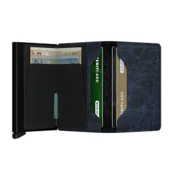 Küçük RFID Cüzdan Slimwallet Gizli Crunch-mavi