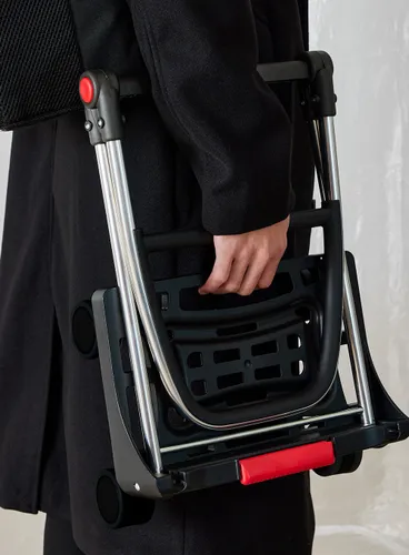 Rolser One Tweed T-Shop pliabil 2-in-1 rucsac trolley de cumpărături - negru
