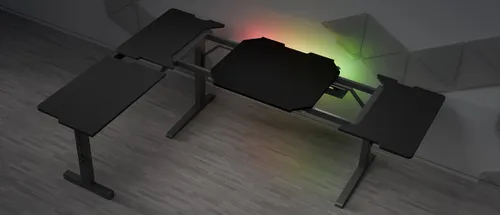 Biurko gamingowe narożne GENESIS Holm Modular 160 Czarny