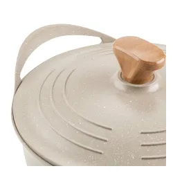 Garnek aluminiowy FLORINA Oslo 28CM 6,7L Kremowy