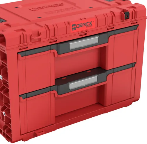 Skrzynka narzędziowa QBRICK System Prime Drawer 2 Toolbox Expert Red Ultra HD Custom