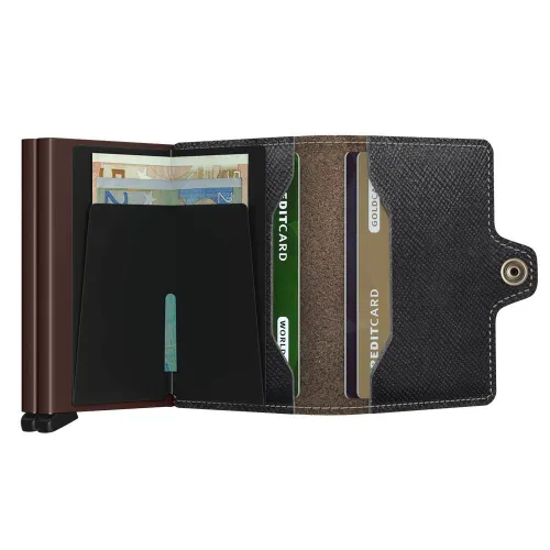 RFID Cep Cüzdanı Twinwallet Secrid Saffiano-brown