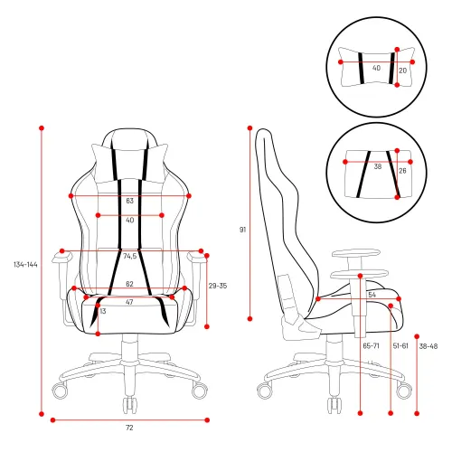 Fotel Diablo Chairs X-One 2.0 King Size Aqua Blue Gamingowy do 160kg Skóra ECO Tkanina Biało-niebieski