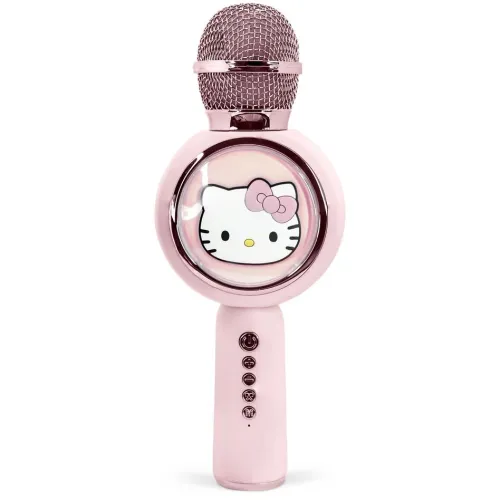 Mikrofon z głośnikiem Bluetooth OTL Technologies Hello Kitty PopSing LED Light Up Wireless Karaoke 5W Jasnoróżowy