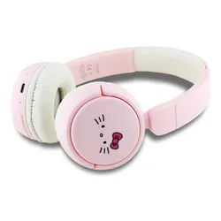 Słuchawki nauszne HELLO KITTY Face Logo Różowo-biały