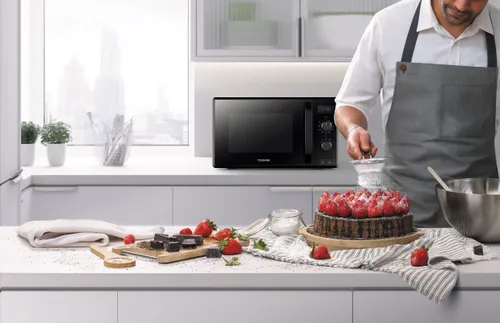 Kuchenka mikrofalowa TOSHIBA MW2-AG23PF BK 900W średnica 27 cm pojemność 23L Czarny