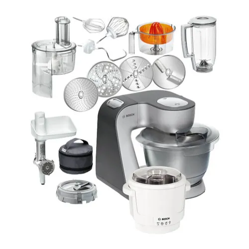 Robot kuchenny planetarny BOSCH MUM58364 (1000W) z krajarką w kostkę, blenderem kielichowym i przystawką do lodów BOSCH MUZ5EB2